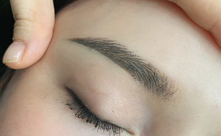 诺娇专利半壁针,机器线条眉,纹眉后期发蓝